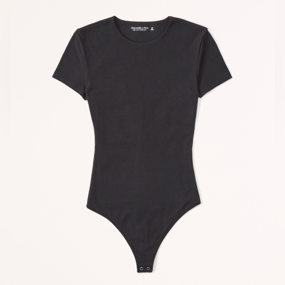 Abercrombie Black Short Sleeve Bodysuit